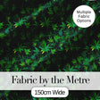 Deep Jungle Green Cannabis Foliage Dense Seamless Pattern Digital Print Fabric by the Metre UK Sewing Quilting Textile