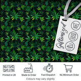 Deep Jungle Green Cannabis Foliage Dense Seamless Pattern Digital Print Fabric by the Metre UK Sewing Quilting Textile