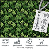 Deep Green Cannabis Jungle Foliage Seamless Pattern Digital Print Fabric by the Metre UK Sewing Quilting Textile
