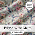 Delicate Hummingbird and Blossoms Pastel Garden Seamless Pattern Digital Print Fabric by the Metre UK Sewing Quilting Textile
