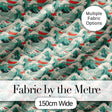 Stylized Ocean Waves with Soft Green Tones Seamless Pattern Digital Print Fabric by the Metre UK Sewing Quilting Textile