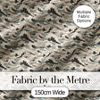 Vintage Neutral Japanese Wave Pattern Seamless Design Digital Print Fabric by the Metre UK Sewing Quilting Textile