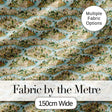 Mediterranean Coastal Town Scenic Seamless Pattern Digital Print Fabric by the Metre UK Sewing Quilting Textile