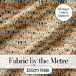Ancient Desert Village Scenic Landscape Seamless Pattern Art Digital Print Fabric by the Metre UK Sewing Quilting Textile