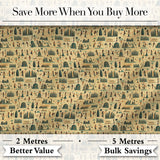 Egyptian Culture People Architecture Seamless Pattern Art Digital Print Fabric by the Metre UK Sewing Quilting Textile