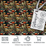 Botanical Mushroom Garden Nature Seamless Pattern Digital Print Fabric by the Metre UK Sewing Quilting Textile