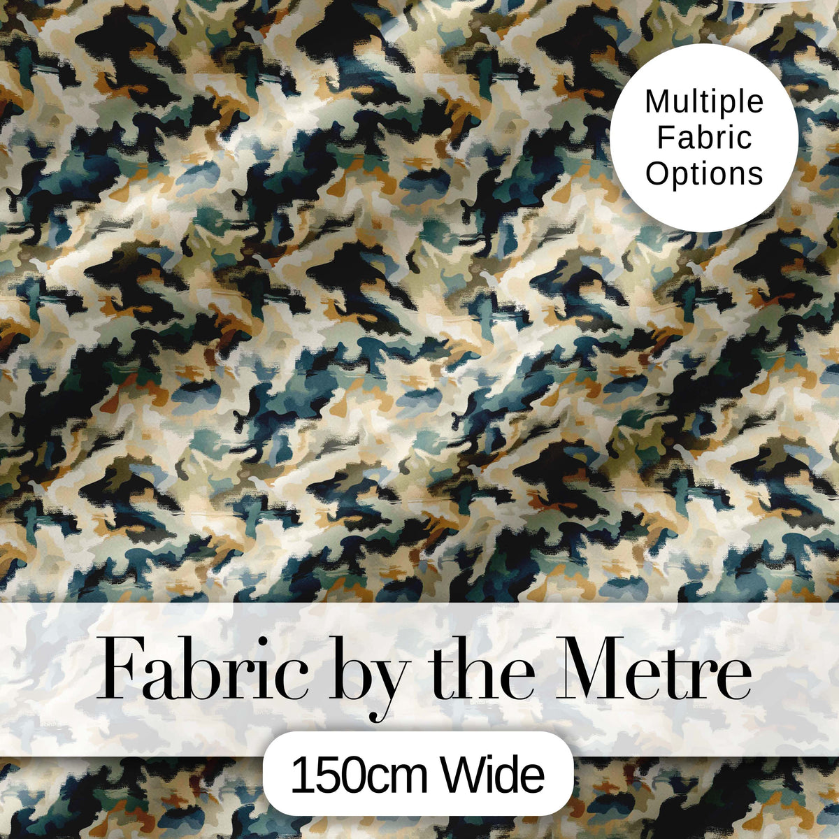 Modern Camouflage Abstract Army Seamless Pattern Digital Print Fabric by the Metre UK Sewing Quilting Textile