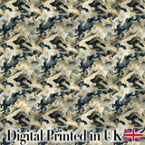 Modern Camouflage Abstract Army Seamless Pattern Digital Print Fabric by the Metre UK Sewing Quilting Textile