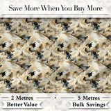 Neutral Camouflage Texture Organic Seamless Pattern Digital Print Fabric by the Metre UK Sewing Quilting Textile