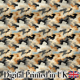 Neutral Desert Camouflage Abstract Seamless Pattern Digital Print Fabric by the Metre UK Sewing Quilting Textile