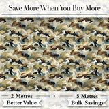 Classic Military Camouflage Green Brown Seamless Pattern Digital Print Fabric by the Metre UK Sewing Quilting Textile