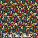 Colorful Parrot Birds Floral Jungle Seamless Pattern Digital Print Fabric by the Metre UK Sewing Quilting Textile