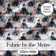 Japanese Woman Kimono Cherry Blossom Seamless Pattern Digital Print Fabric by the Metre UK Sewing Quilting Textile
