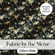 Vintage Sharks Dark Floral Seamless Pattern Digital Print Fabric by the Metre UK Sewing Quilting Textile