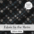 Elegant White Floral Starburst Seamless Pattern Digital Print Fabric by the Metre UK Sewing Quilting Textile