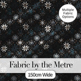 Elegant White Floral Starburst Seamless Pattern Digital Print Fabric by the Metre UK Sewing Quilting Textile