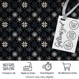 Elegant White Floral Starburst Seamless Pattern Digital Print Fabric by the Metre UK Sewing Quilting Textile