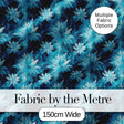 Frosted Blue Leaves Winter Seamless Pattern Digital Print Fabric by the Metre UK Sewing Quilting Textile