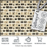 Vintage Camera Collection  Photography Seamless Pattern Digital Print Fabric by the Metre UK Sewing Quilting Textile