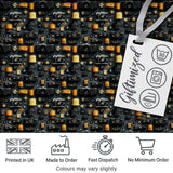 Classic Camera and Film Accessories Dark Seamless Pattern Digital Print Fabric by the Metre UK Sewing Quilting Textile