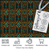 African Tribal Geometric Pattern Bold Colors Seamless Pattern Digital Print Fabric by the Metre UK Sewing Quilting Textile