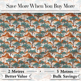 Desert Landscape Trees Nature Seamless Pattern Digital Print Fabric by the Metre UK Sewing Quilting Textile