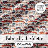 Desert Botanical Trees Scenic Pattern Seamless Pattern Digital Print Fabric by the Metre UK Sewing Quilting Textile