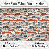 Desert Botanical Trees Scenic Pattern Seamless Pattern Digital Print Fabric by the Metre UK Sewing Quilting Textile