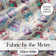 Cute Cute Kittens Puppies Snow Globes Cream Background Seamless Pattern Digital Print Fabric by the Metre UK Sewing Quilting Textile