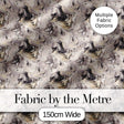 Neutral Beige Black Fluid Marble Abstract Swirl Seamless Pattern Digital Print Fabric by the Metre UK Sewing Quilting Textile