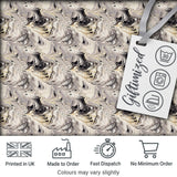 Neutral Beige Black Fluid Marble Abstract Swirl Seamless Pattern Digital Print Fabric by the Metre UK Sewing Quilting Textile