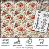 Romantic Vintage Rose Garden Seamless Pattern Digital Print Fabric by the Metre UK Sewing Quilting Textile