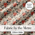 Classic Vintage Rose Botanical Cream Seamless Pattern Digital Print Fabric by the Metre UK Sewing Quilting Textile