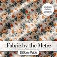Soft Neutral Floral Bouquet Beige Seamless Pattern Digital Print Fabric by the Metre UK Sewing Quilting Textile