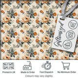 Soft Neutral Floral Bouquet Beige Seamless Pattern Digital Print Fabric by the Metre UK Sewing Quilting Textile