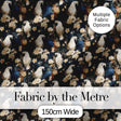 Elegant White Cockatoo Floral Dark Background Seamless Pattern Digital Print Fabric by the Metre UK Sewing Quilting Textile