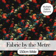 Colorful Macaw Parrot Jungle Leaves Seamless Pattern Digital Print Fabric by the Metre UK Sewing Quilting Textile