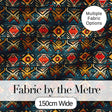 Abstract Tribal Geometric Shapes Seamless Pattern Digital Print Fabric by the Metre UK Sewing Quilting Textile