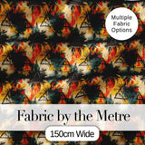 Grunge Tribal Abstract Brush Pattern Seamless Design Digital Print Fabric by the Metre UK Sewing Quilting Textile