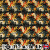 Grunge Tribal Abstract Brush Pattern Seamless Design Digital Print Fabric by the Metre UK Sewing Quilting Textile
