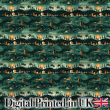 Scenic Landscape City Night Seamless Pattern Digital Print Fabric by the Metre UK Sewing Quilting Textile
