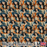 Art Deco Fashion Couple Stylish Seamless Pattern Digital Print Fabric by the Metre UK Sewing Quilting Textile