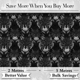 Dark Wolf Faces Mystical Animal Seamless Pattern Digital Print Fabric by the Metre UK Sewing Quilting Textile