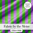 Green and Purple Wavy Stripe Abstract Seamless Pattern Digital Print Fabric by the Metre UK Sewing Quilting Textile