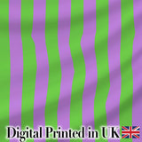 Green and Purple Wavy Stripe Abstract Seamless Pattern Digital Print Fabric by the Metre UK Sewing Quilting Textile