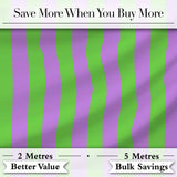Green and Purple Wavy Stripe Abstract Seamless Pattern Digital Print Fabric by the Metre UK Sewing Quilting Textile