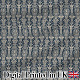 Vintage Tribal Mask and Totem Seamless Pattern Digital Print Fabric by the Metre UK Sewing Quilting Textile