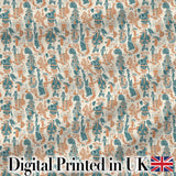 Colorful Tribal Cultural Symbols Seamless Pattern Digital Print Fabric by the Metre UK Sewing Quilting Textile