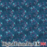 Teal Orchid Bloom Seamless Pattern Soft Artistic Floral Design Digital Print Fabric by the Metre UK Sewing Quilting Textile