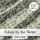 White Daisy Flower Garden Seamless Pattern Fresh Botanical Nature Digital Print Fabric by the Metre UK Sewing Quilting Textile